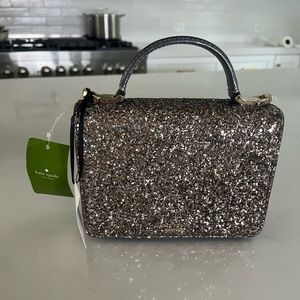 Kate spade silver glitter purse